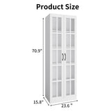 RichYa 3Pcs Kitchen Storage Cabinets and Countertops,Pantry Hutch Set with Glass Doors and Shelves,Freestanding Coffe Bar for Dining Room