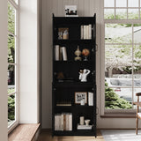 RichYa 3Pcs Kitchen Storage Cabinets and Countertops,Pantry Hutch Set with Glass Doors and Shelves,Freestanding Coffe Bar for Dining Room