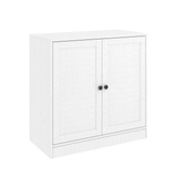 RichYa 31.5W Kitchen Credenza & Sideboard,Buffet Cabinet with Drawer & 2 Glass Doors,Coffee Bar for Dining Room,White