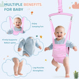 Slevoo Baby Doorway Jumper D-01, Baby Jumper Bouncer for 6-12 Months, Portable Infant Exerciser, Pink