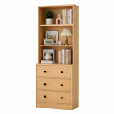 RichYa 71'' Tall Bookcase with 3 Drawers,3 Tier Display Bookshelves for Home Office,Living Room,White