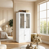 Richya Armoire Wardrobe Closet with 2 Drawers,Clothes Storage Cabinet with Hanging Rod,Closet Organizer for Bedroom,White(A)