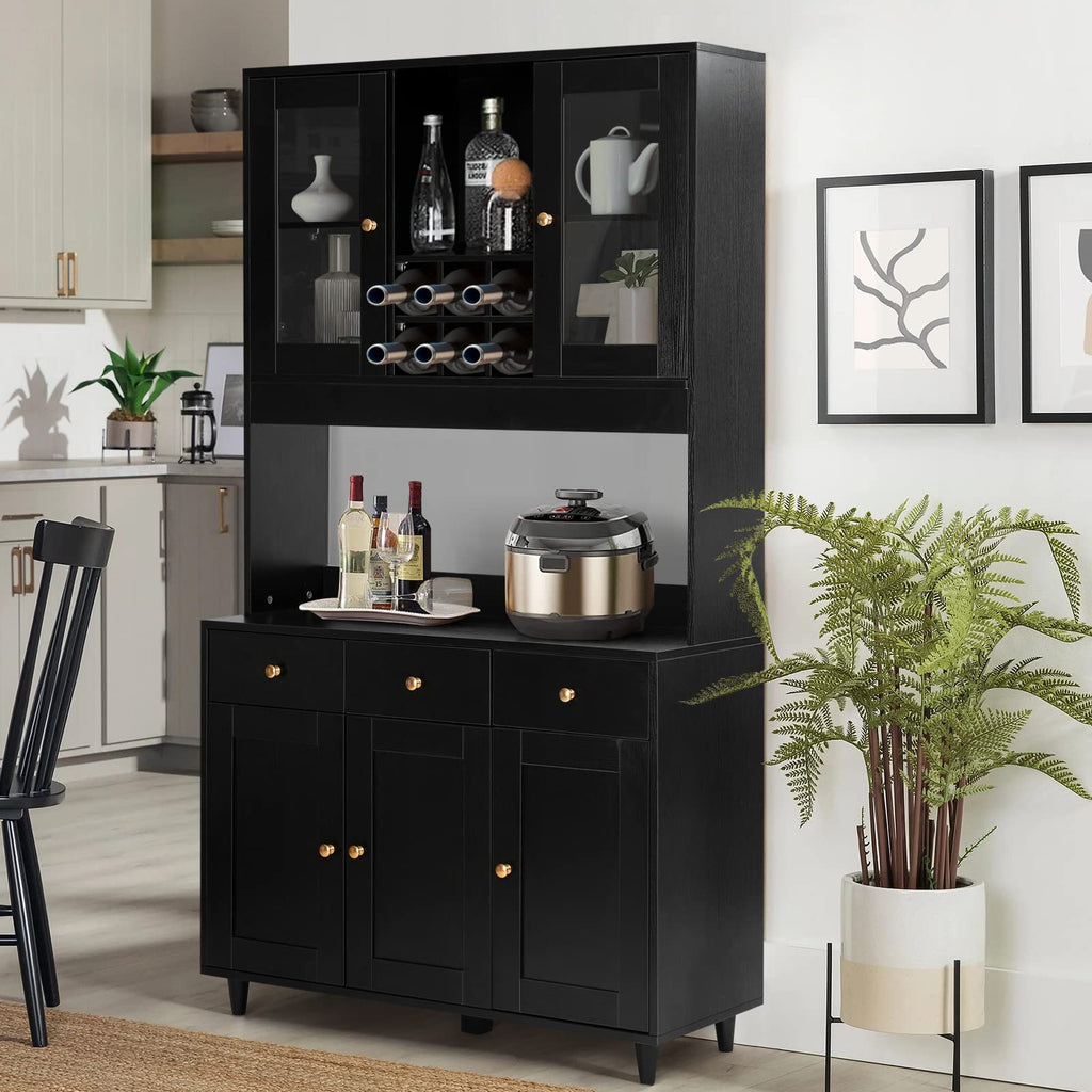 Traditional kitchen cabinet with pantry built into it