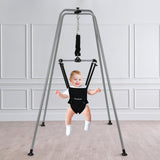 Cowiewie 2 in 1 Baby Exerciser Jumper Bouncer 6-24 Months Infant(Unisex), Grey+Black