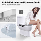 amzdeal Bidet - Non Electric Dual Self Cleaning Nozzle (Frontal & Rear/Feminine Wash) Ultra Thin Bidet Attachment for Toilet Fresh Water Sprayer