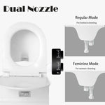 amzdeal Bidet - Non Electric Dual Self Cleaning Nozzle (Frontal & Rear/Feminine Wash) Ultra Thin Bidet Attachment for Toilet Fresh Water Sprayer