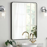 Bathroom Mirror for Wall, 24x36 Inch Black Wall Mirror