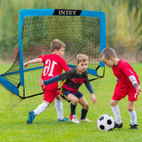 INTEY Portable Soccer Goals,Folding Soccer Nets for Backyard Training for Kids and Teens,Set of 2 with Carry Bag, 4x3ft