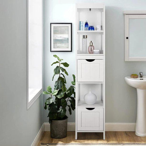 Tall Freestanding Bathroom Storage Cabinet With Drawers And