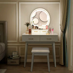 BackH Vanity Set with Lighted Mirror, Makeup Dressing Table for Girls & Women Bedroom