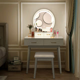 BackH Vanity Set with Lighted Mirror, Makeup Dressing Table for Girls & Women Bedroom