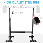 Amzdeal Adjustable Squat Rack, Multi-Function Barbell Rack Stand, Home & Gym Fitness Equipment, Max Load 550lbs