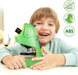 TELMU Kids Microscope 40X-400X, Beginner Microscope Kit with Microscope Slides & LED Light, Science Experiment STEM Kit Fits for Ages 5 to 12