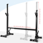 Amzdeal Adjustable Squat Rack, Multi-Function Barbell Rack Stand, Home & Gym Fitness Equipment, Max Load 550lbs