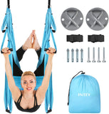 Aerial Yoga Flying Yoga Swing Yoga Hammock Trapeze Sling Inversion Tool for Gym Home Fitness (with Ceiling Anchors)
