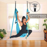 Aerial Yoga Flying Yoga Swing Yoga Hammock Trapeze Sling Inversion Tool for Gym Home Fitness (with Ceiling Anchors)