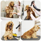 amzdeal Dryer for Large Dogs, Pet Hair Grooming Blower Blaster with Strong Power, Yellow