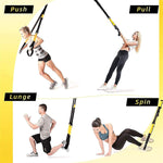 INTEY Suspension Trainer Kit, Adjustable Resistance Bands with Handle+Door Anchor+4 Resistance Loop Bands, Sling Trainer For Home Fitness Gyms & Outdoor Workout