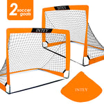 INTEY Portable Soccer Goals,Folding Soccer Nets for Backyard Training for Kids and Teens,Set of 2 with Carry Bag, 4x3ft