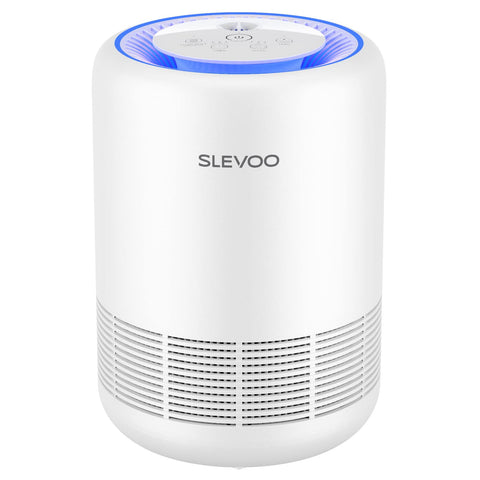 Slevoo Air Purifiers for Bedroom Pets Smokers in Home, 215 ft2 H13 True HEPA Filter Air Cleaner, White