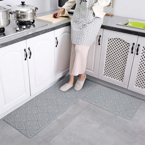 Kitchen Mat Rug Cushioned Anti-Fatigue Waterproof Non-Slip Comfort Foam for  Kitchen, Floor Home, Office, Sink, Laundry 