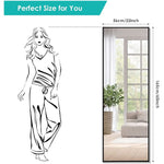 CRZDEAL Full Length Mirror, 65"x 22" Floor Mirror for Hanging, Free Standing, Wall Mounted, Body Mirrors Standing Mirror with Sturdy Aluminum Alloy Thick Frame