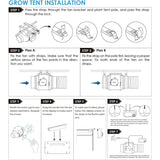 RichYa 4 Inch Inline Duct Fan with Variable Temperature Humidity Controller, Grow Tent Vent Blower