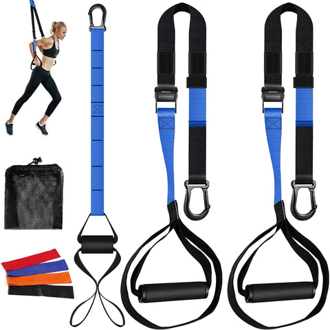 INTEY Resistance Training Kit, 2 Adjustable Resistance Bands with Handles + 1 Door Anchor + 4 Resistance Loop Bands, Bodyweight Resistance Bands for Working Out Hold up to 900 lbs Home Gym Equipment